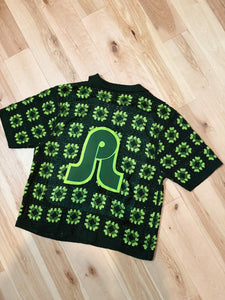 Dazed and Confused Pretty Lights Crochet Style Party Shirt - ONE Men’s Large!