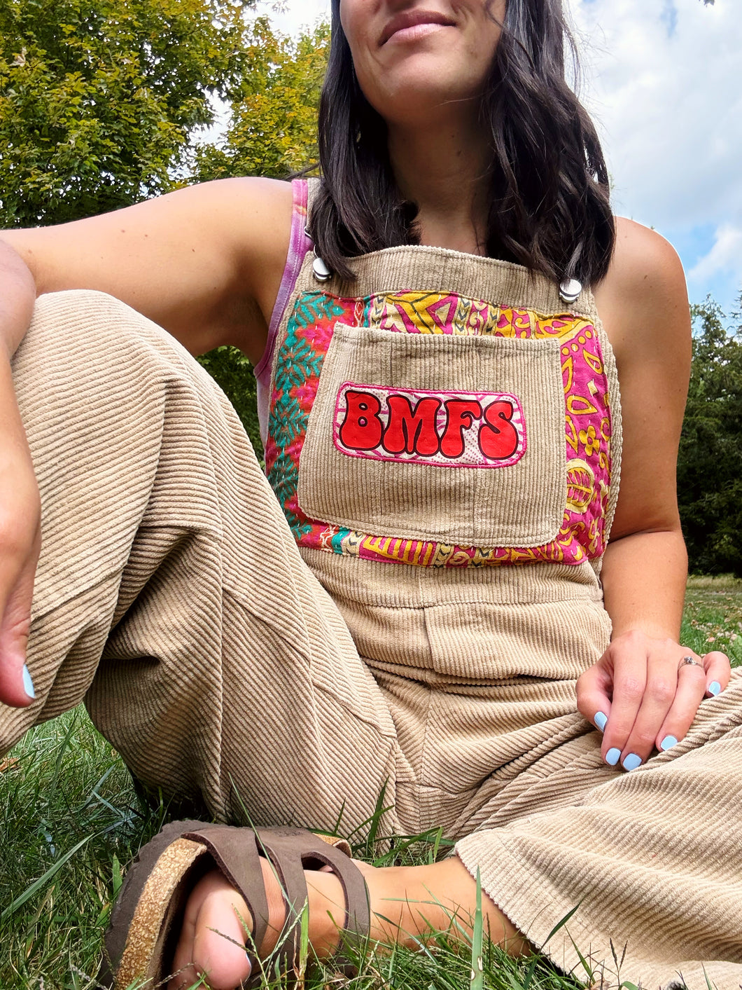 Classic Corduroy and Kantha Billy Strings Fall Tour Overalls -One Size Large!