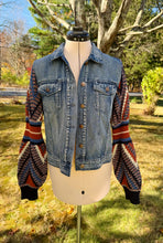 Load image into Gallery viewer, Steal Your Denim Sweater Sleeve Jacket - Fits a Size Small OR Medium