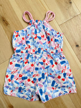 Load image into Gallery viewer, Little Patriotic Pops Sparkly Phish Donut Romper - Size 3T