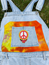Load image into Gallery viewer, Steal Your Floral Peace Distressed Denim Overalls - One Pair! Size Large