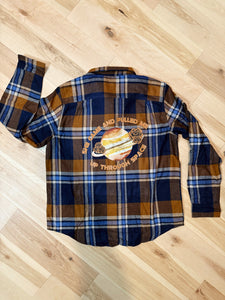Echo Of a Rose Soft Striped Goose Flannel  - One Mens Large and 2XL