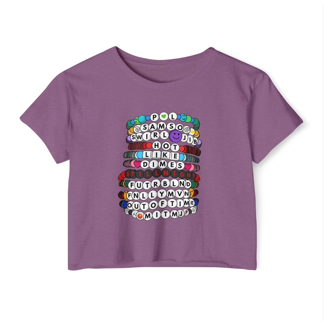 Pretty Lights Kandi/Swiftie Bracelets Women's Festival Crop Top