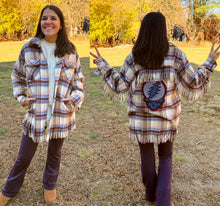 Load image into Gallery viewer, Grateful Fringy Plaid Stealie Jacket Shirt - Size S/M and L/XL left!
