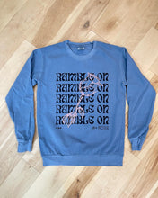 Load image into Gallery viewer, Light Blue Ramble on Rose Grateful Dead Crewneck Sweatshirt