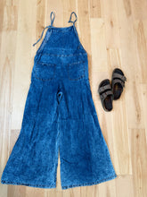 Load image into Gallery viewer, Billy Strings BMFS Tie Dye Lightweight Denim Bellbottom Overalls - Size Medium