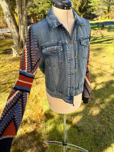 Load image into Gallery viewer, Steal Your Denim Sweater Sleeve Jacket - Fits a Size Small OR Medium
