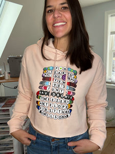 Phish Kandi EDM Bracelet Cropped Hoodies - Blush or Atlantic