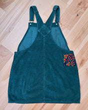 Load image into Gallery viewer, Phish Tapestry Jade Corduroy Overall Dress - Size Medium