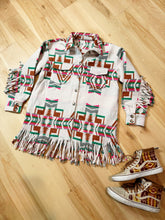 Load image into Gallery viewer, Grateful Fringy Southwest Stealie Jacket Shirt - Size S/M, M/L and L/XL