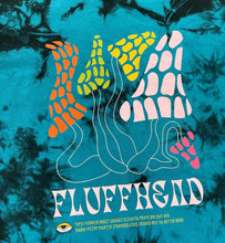 Load image into Gallery viewer, Dark Teal Tie Dye Retro Fluffhead Phish Tee - Size Small and Medium left!