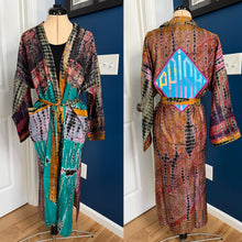 Load image into Gallery viewer, Diamond Tie Dye Silk Phish Kimono - Size Sm&gt;L/XL