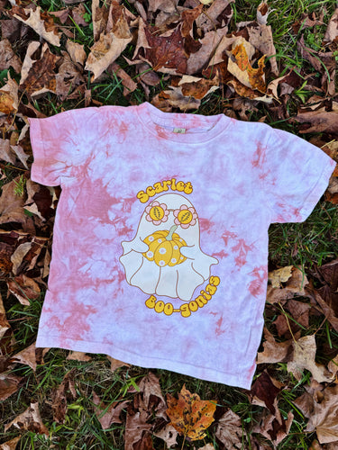 Scarlet Boo-gonias Grateful Ghost Tie Dye Toddler Tee - Size 2T, 3T, 4T and 5/6