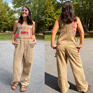 Classic Corduroy and Kantha Billy Strings Fall Tour Overalls -One Size Large!