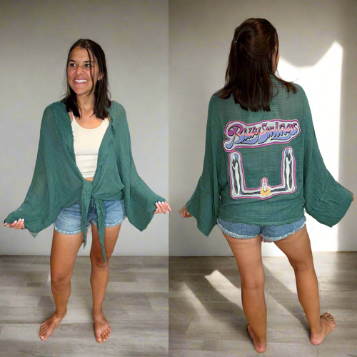 Billy Strings Candle Beauties Flounce Sleeve Tie Front Kimono - One Size Fits All! (ONLY ONE!)