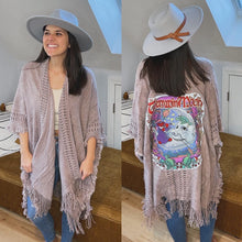 Load image into Gallery viewer, Terrapin Moon Grateful Fringy Sweater Kimono - One Size Fits ALL (Only ONE Left!)