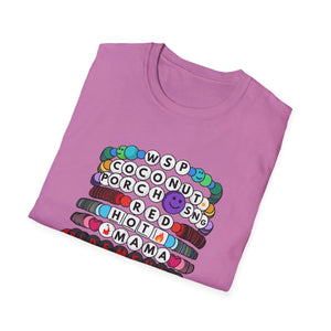 Widespread Panic Swiftie Inspired Kandi Friendship Bracelet Unisex Softstyle T-Shirt