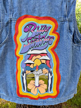 Load image into Gallery viewer, Billy Strings Linen Appliqué Denim Tie Front Vest - Fits a Size L or XL