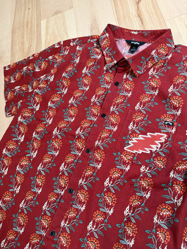 Folk Floral Grateful x Billabong Buttondown Shirt - One Mens Large or XL