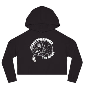 Cats Down Under The Stars Grateful Black Cropped Hoodie - One in each size made!