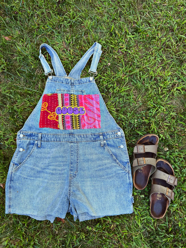 Goose Kantha Cutoff 3 Pocket Denim Overalls - Size XXL left!