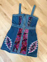 Load image into Gallery viewer, Grateful Tapestry Denim Full Zip Dress -Size Small, Large and XXL left