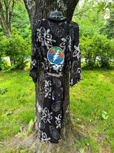Load image into Gallery viewer, Grateful Rainbow Stripe Stealie Tie Dye Silk Kimono - Size Sm>L/XL