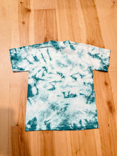 Load image into Gallery viewer, YOUTH Teal Tie Dye N is for Nonagon Infinity King Gizzard and the Lizard Wizard Tee -  YOUTH XS>XL