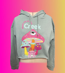 Meet Me at The Mushroom Creek Billy Strings Cropped Sage Hoodie - ONE Small left!