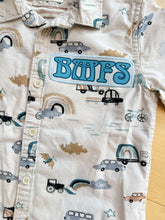Load image into Gallery viewer, Billy My Friend Strings Tractors Dinos and Rainbows  Buttondown - Size Small (5/6)