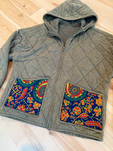 Load image into Gallery viewer, Grateful Green Mexicali Quilted Jacket - Fits a Ladies size Sm/Med or Med/Lrg (ships 11/16)