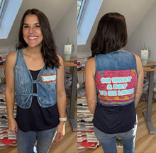 Load image into Gallery viewer, Goose Kantha and Denim Empress Vest - Fits a Size S or M