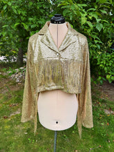 Load image into Gallery viewer, Party Time Gold Sequin and Fringe Phish Moto Jacket - Size S, M or L
