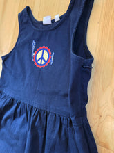 Load image into Gallery viewer, Little Navy Phish Peace Dress - Size Small