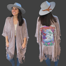 Load image into Gallery viewer, Terrapin Moon Grateful Fringy Sweater Kimono - One Size Fits ALL (Only ONE Left!)