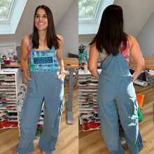 Load image into Gallery viewer, Tie Dye Goose Corduroy Cargo Overalls - One Size Small left!