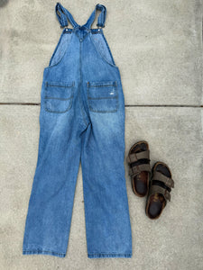 BMFS Tapestry Distressed Denim Overalls - One Size Small left!