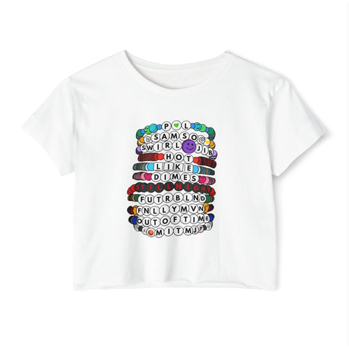 Pretty Lights Kandi/Swiftie Bracelets Women's Festival Crop Top