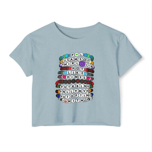 Pretty Lights Kandi/Swiftie Bracelets Women's Festival Crop Top