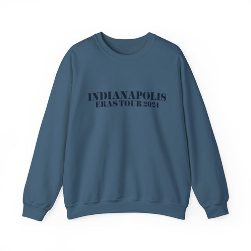 Indianapolis Swiftie Eras Tour Blue Unisex Heavy Blend™ Crewneck Sweatshirt