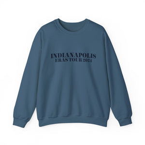 Indianapolis Swiftie Eras Tour Blue Unisex Heavy Blend™ Crewneck Sweatshirt