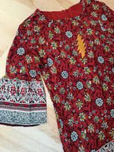 Load image into Gallery viewer, Grateful Bellsleeve Fall Floral Bolt Dress - Size Small (4)