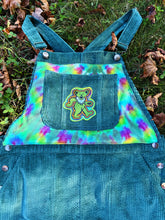 Load image into Gallery viewer, Grateful Bear Jade Tie Dye Corduroy Overall Dress - ONE Size Medium (size 8ish)