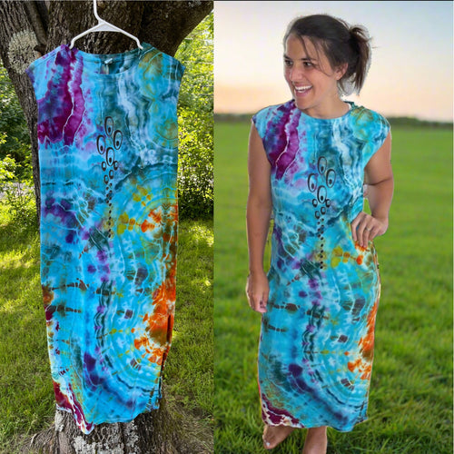 Just the Bubbles Phish Tie Dye Maxi Dress - Size Small/Medium