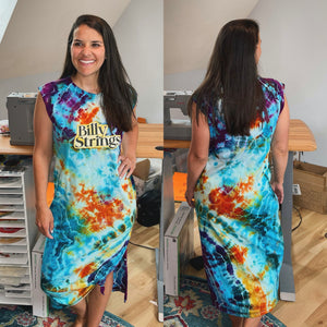 Billy Strings Tie Dye Maxi Dress - Size Medium