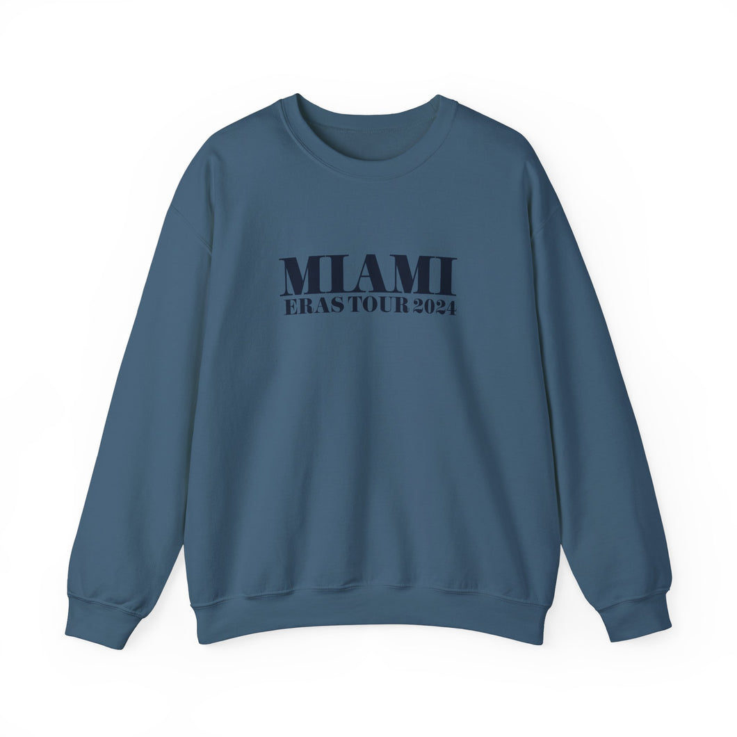 Miami Eras Tour Blue Unisex Heavy Blend™ Crewneck Sweatshirt