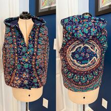 Load image into Gallery viewer, Funky Floral Mandala Phish Tapestry Hooded Vest - Size Medium