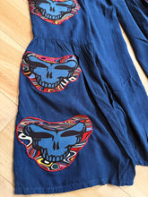 Load image into Gallery viewer, Grateful Psychedelic Stealie Swirl Wide Leg Navy Pants - Size S, M and L