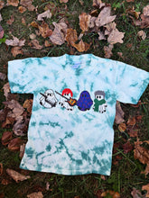 Load image into Gallery viewer, YOUTH Teal Tie Dye Phish Ghost Cuties Tee -  YOUTH XS&gt;XL left