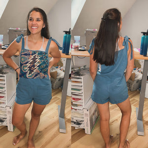 Forever Grateful Retro Jerry Linen Blend Overalls - Size S, M and L Left (one in each size!)